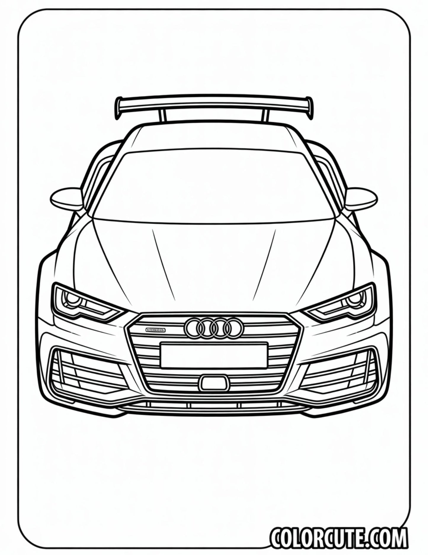 Audi Car Coloring Pages | Free PDF Printables