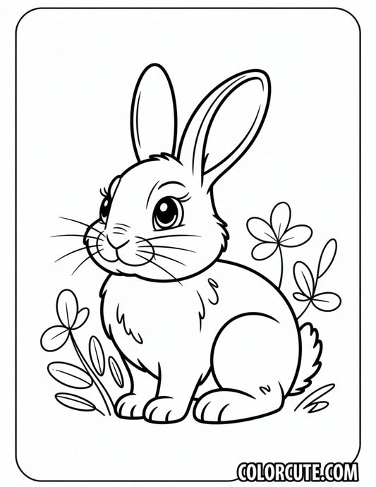Bunny Coloring Page – Free PDF Printables