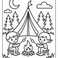 Camping Preschool Coloring Page | Free PDF Printables