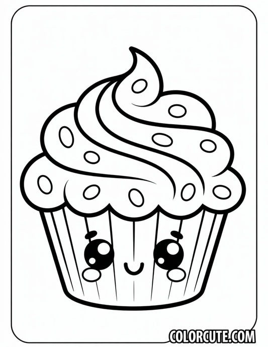 Fun Happy Birthday Cupcake Coloring Pages | Free PDF Printables