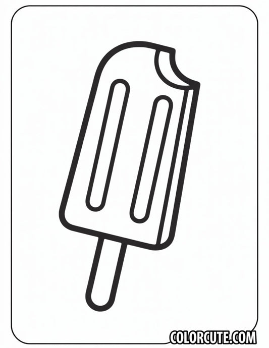 Ice Cream Popsicle Coloring Page | Free PDF Printables