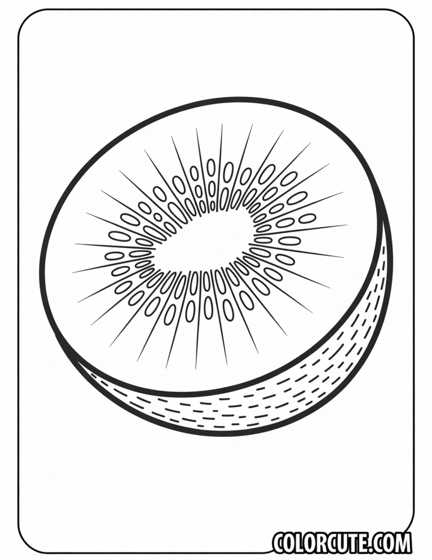 Kiwi Coloring Page | Free PDF Printables