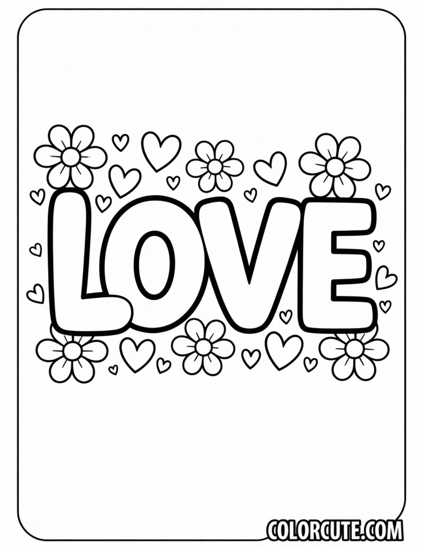 Love Valentine Coloring Pages | Free PDF Printables
