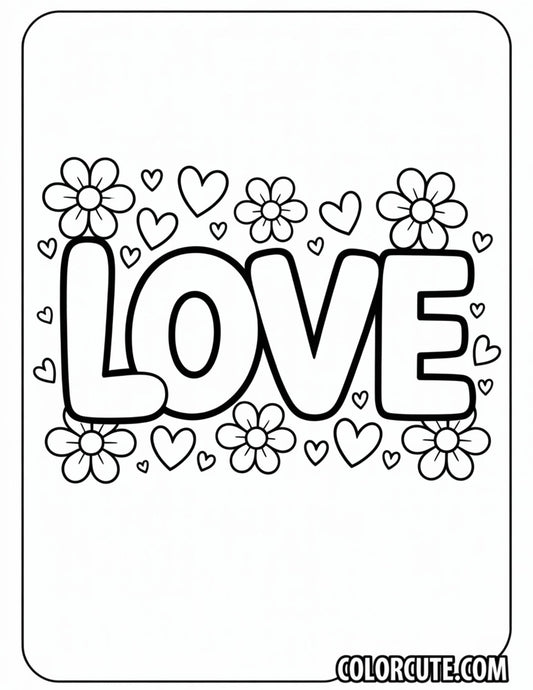 Love Valentine Coloring Pages | Free PDF Printables