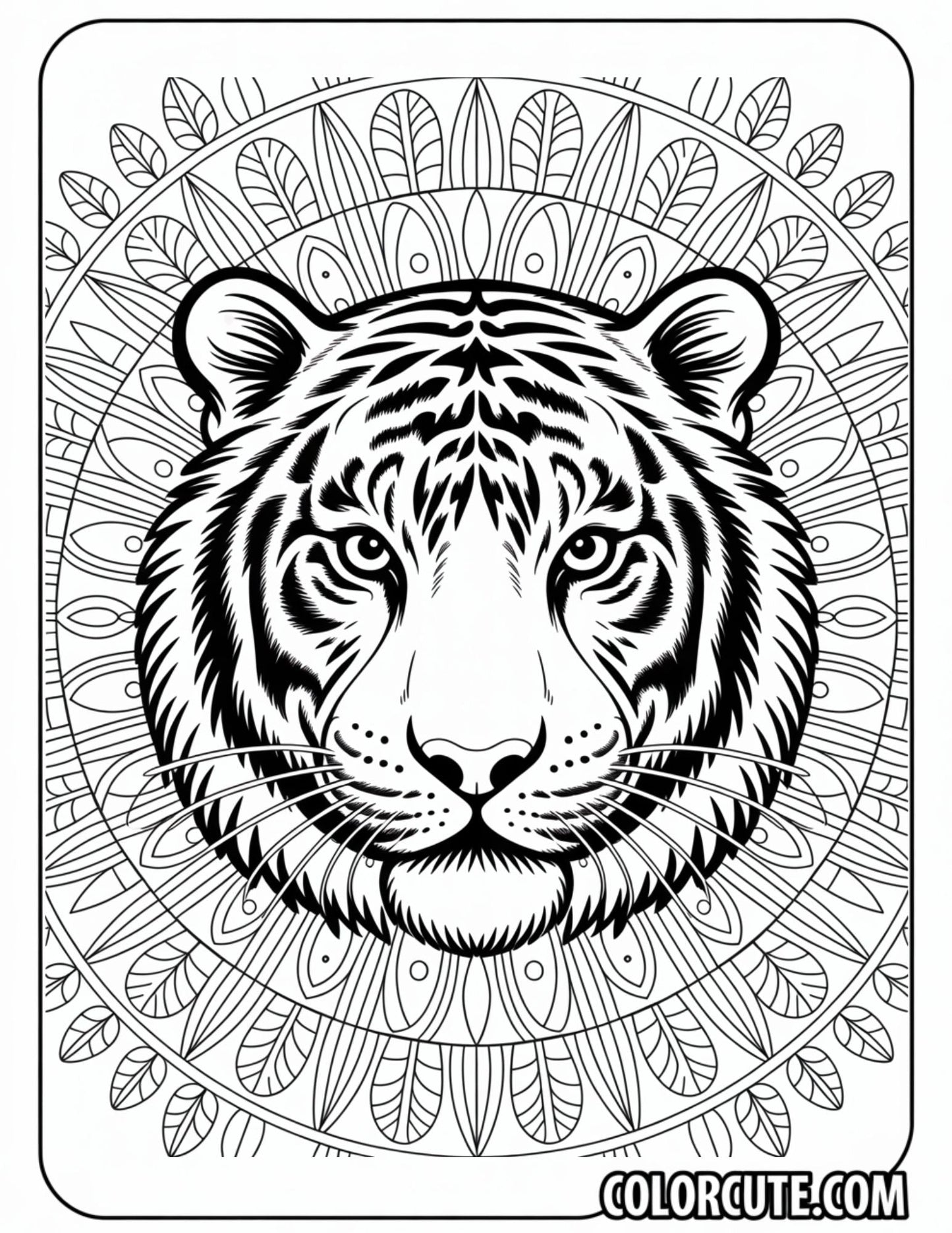 Mandala Tiger Coloring Pages | Free PDF Printables