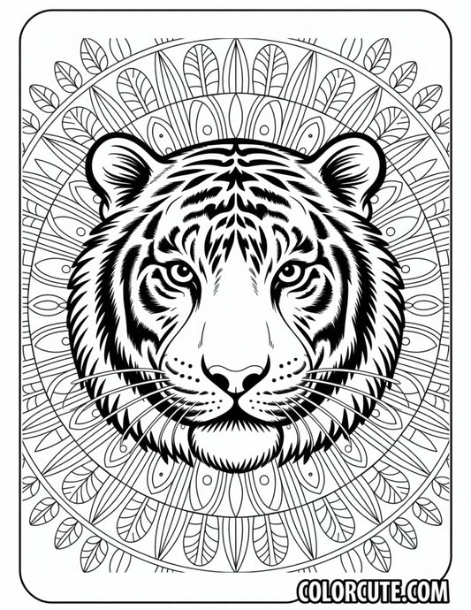 Mandala Tiger Coloring Pages | Free PDF Printables