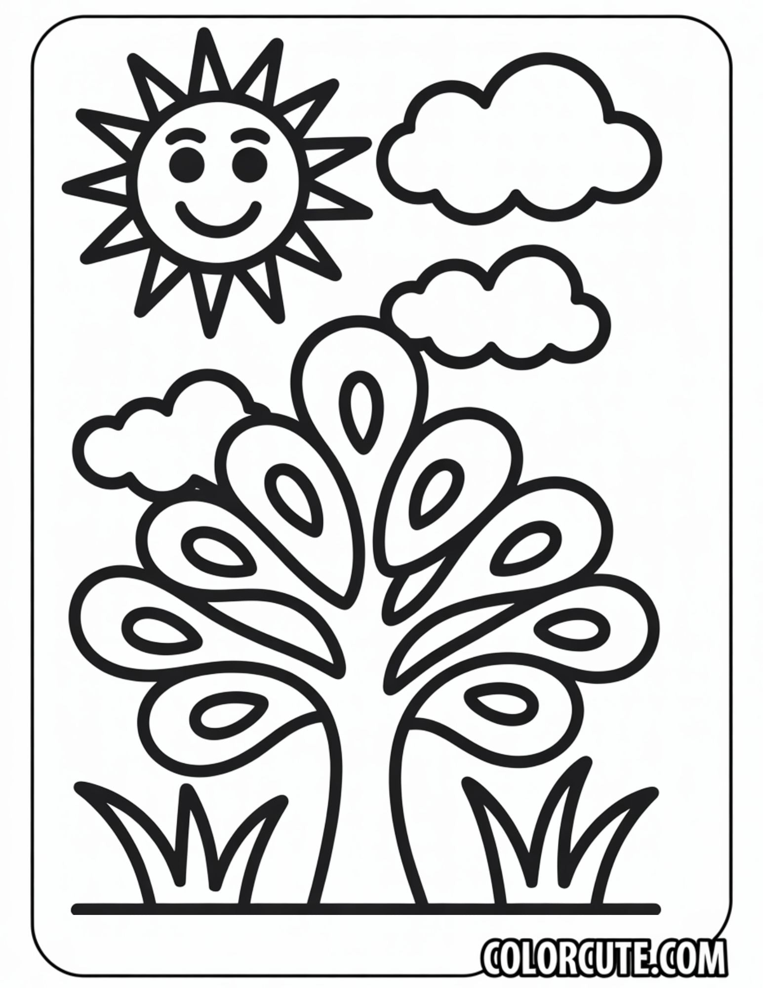 40+ Sun Coloring Pages Free - Summer PDF Downloads – Color Cute - Free ...