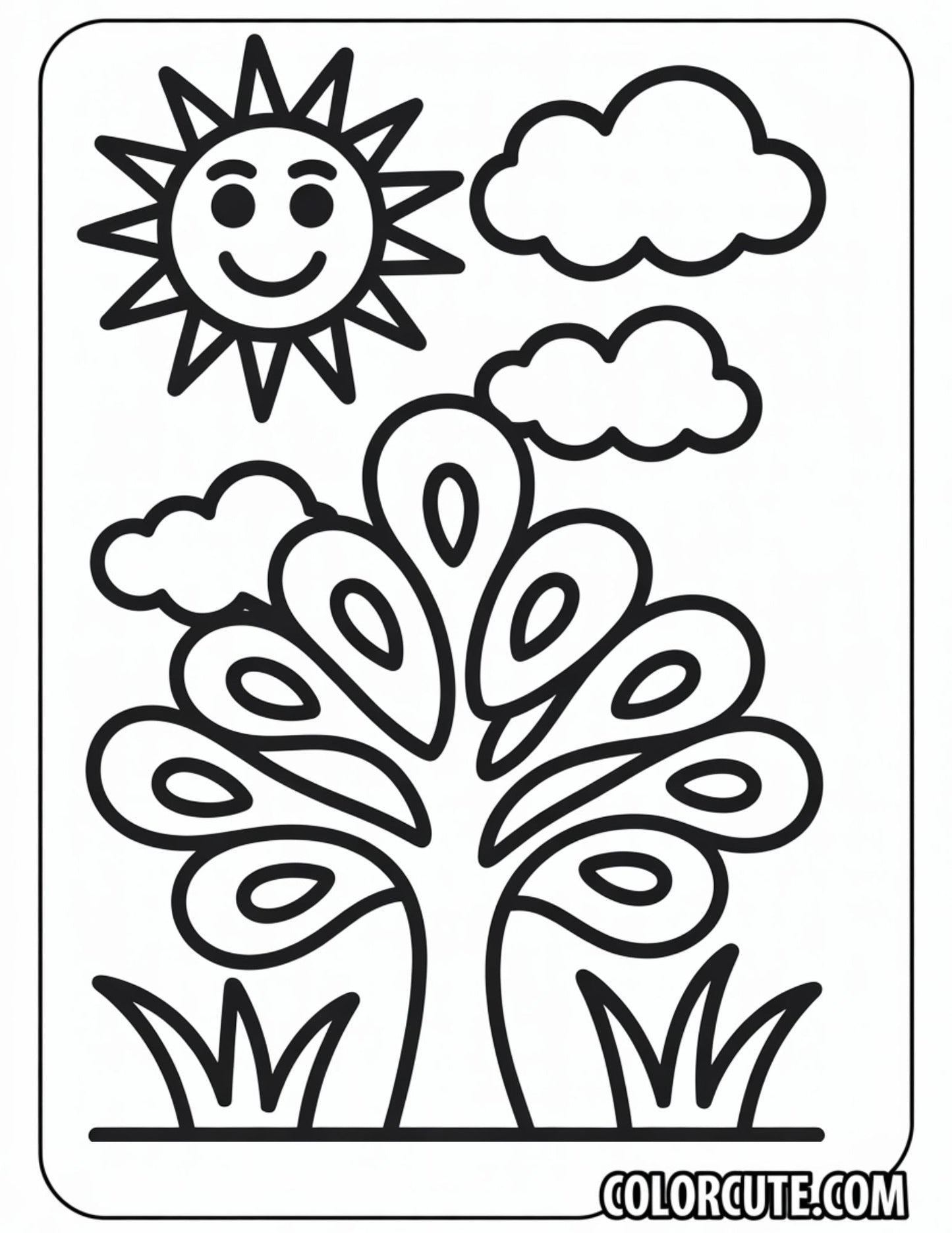 Spring Weather Coloring Pages Free PDF Printables