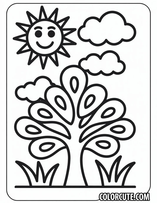 Spring Weather Coloring Pages Free PDF Printables
