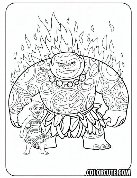 Te Ka Moana Coloring Page | Free PDF Printables