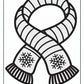 Winter Scarf Coloring Pages | Free PDF Printables