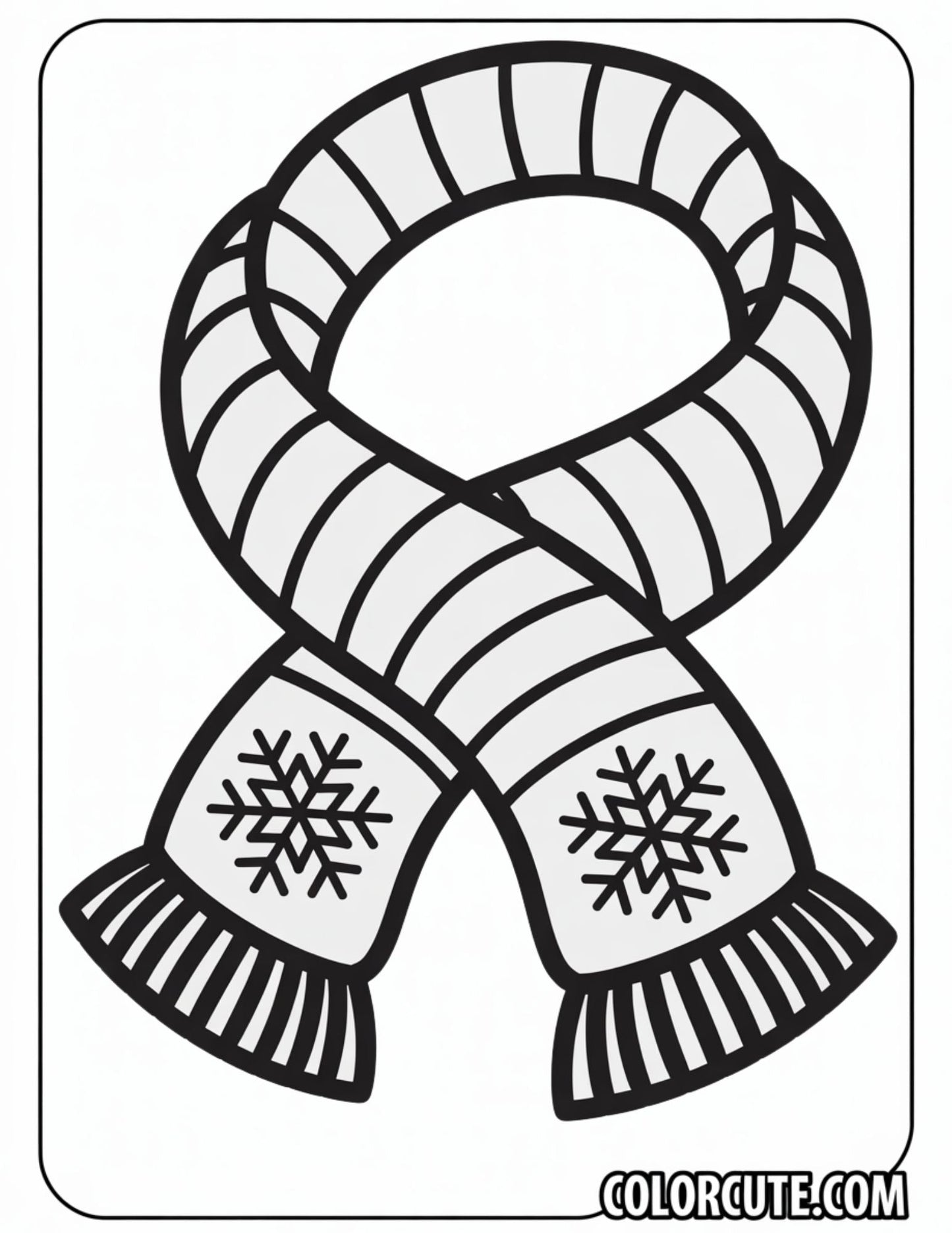 Winter Scarf Coloring Pages | Free PDF Printables