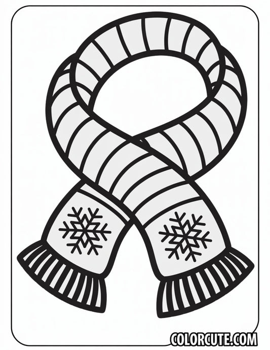 Winter Scarf Coloring Pages | Free PDF Printables