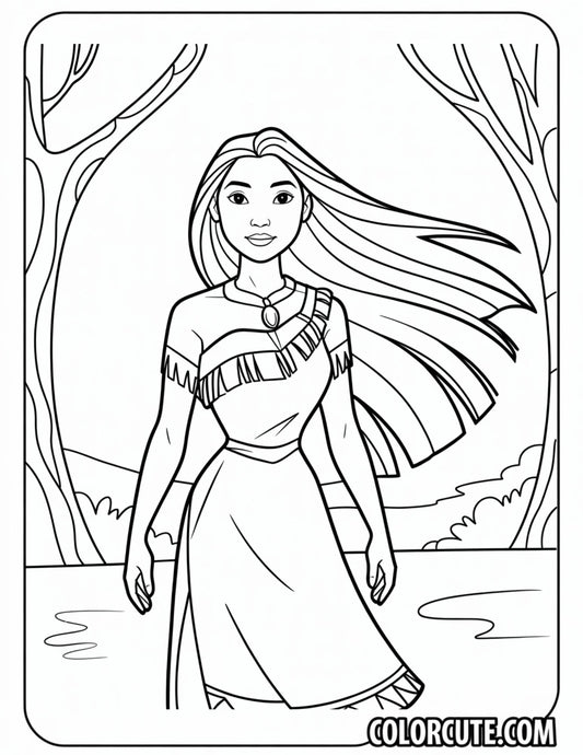 Adult Pocahontas Coloring Pages | Free PDF Printables