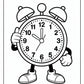 Clock Back to School Coloring Pages | Free PDF Printables