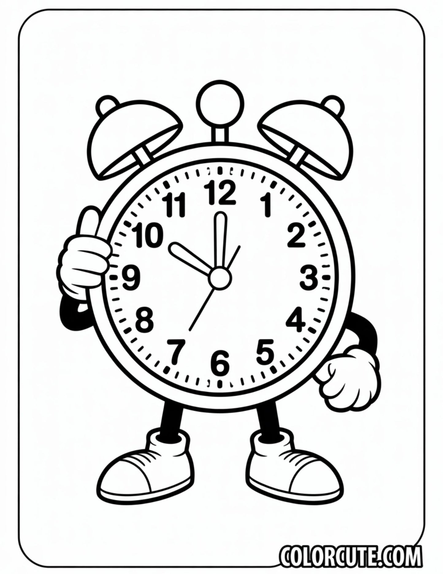 Clock Back to School Coloring Pages | Free PDF Printables