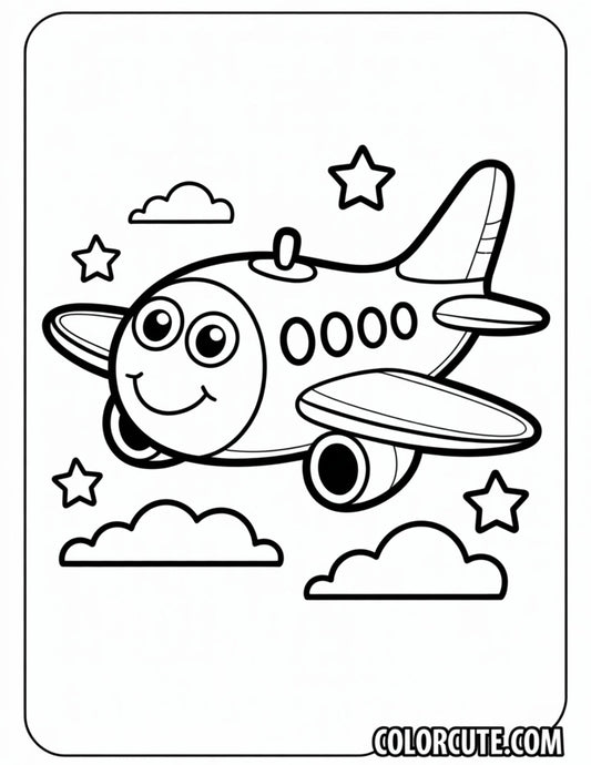 Cute Airplane Coloring Pages | Free PDF Printables
