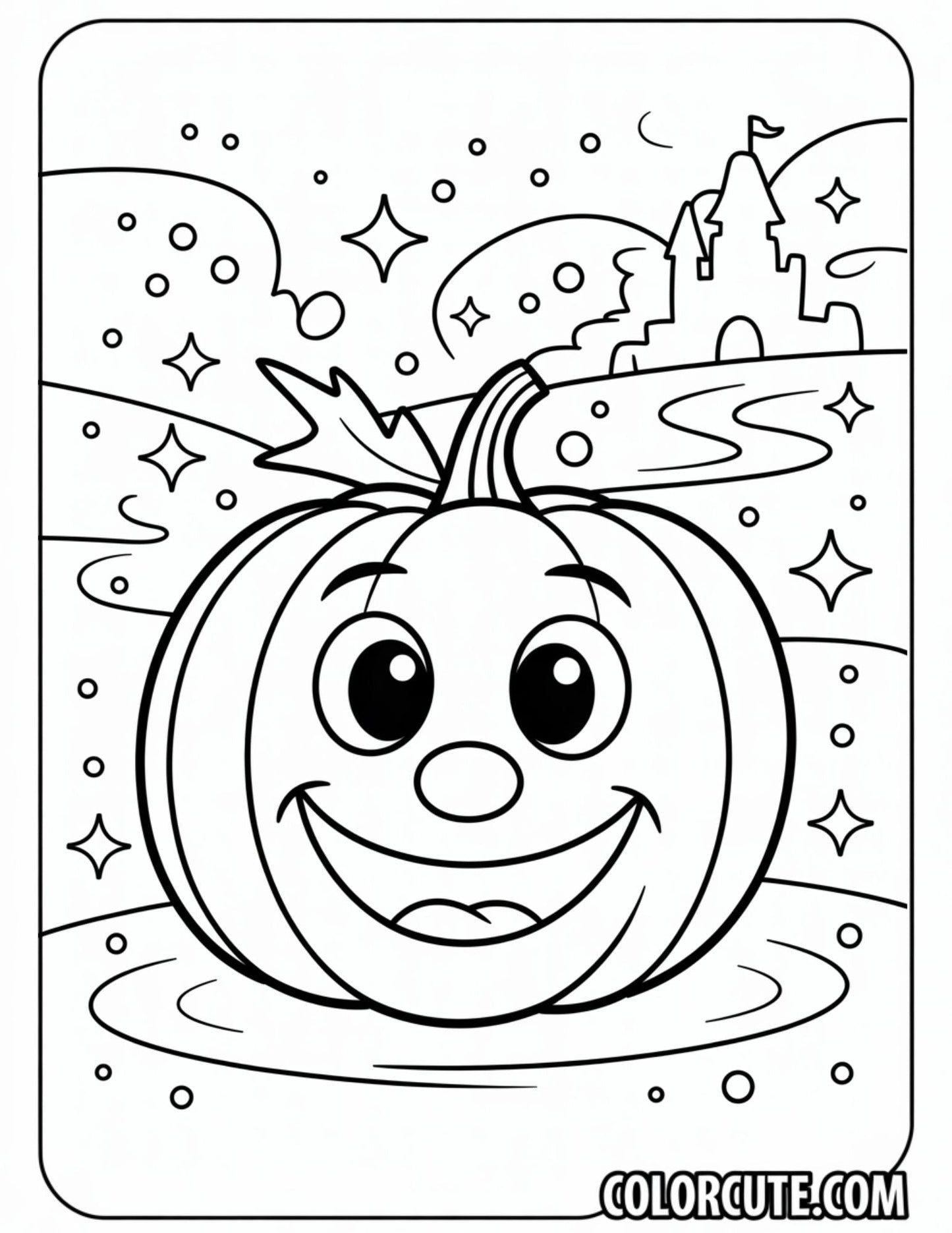 Cute Pumpkin Coloring Page | Free PDF Printables