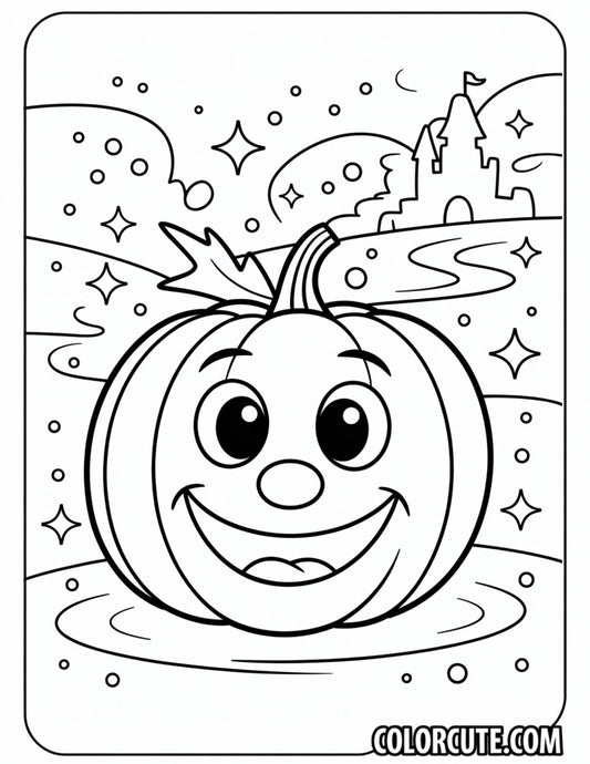Cute Pumpkin Coloring Page | Free PDF Printables