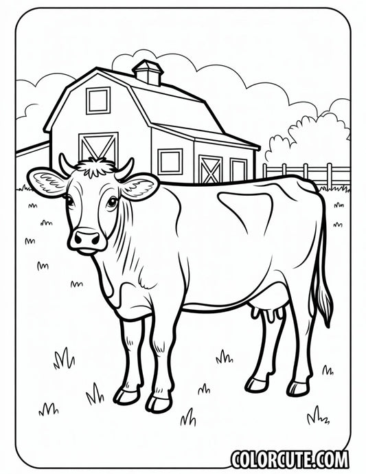 Farm Cow Coloring Pages | Free PDF Printables