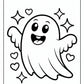Cute Friendly Ghost Coloring Pages | Free PDF Printables