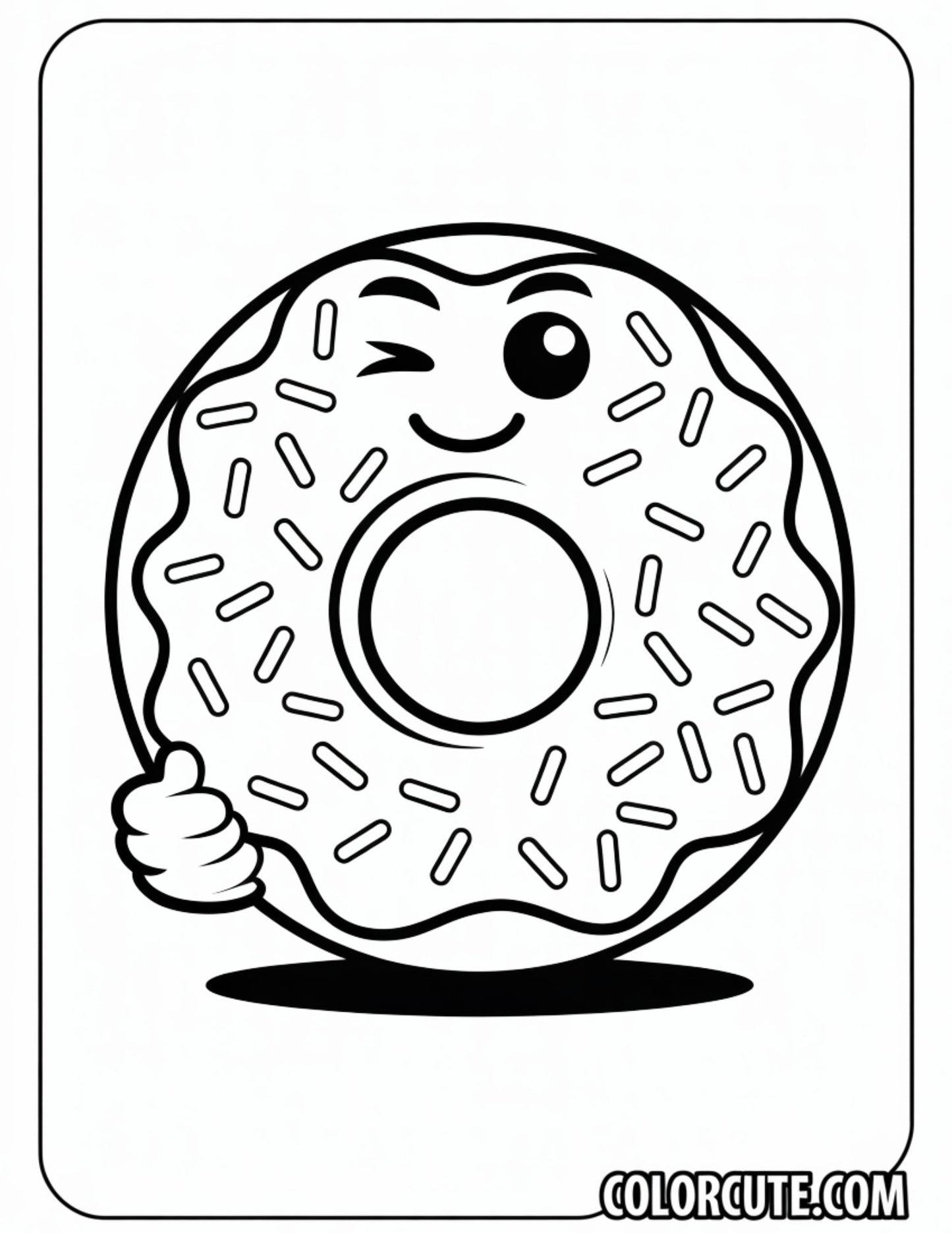 Fun Donut Coloring Pages Free Printable