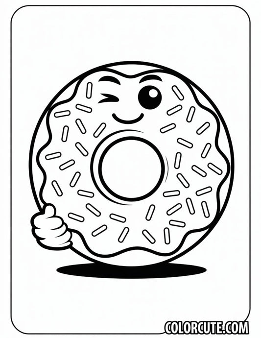 Fun Donut Coloring Pages Free Printable