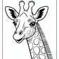 Giraffe Head Coloring Pages | Free PDF Printables