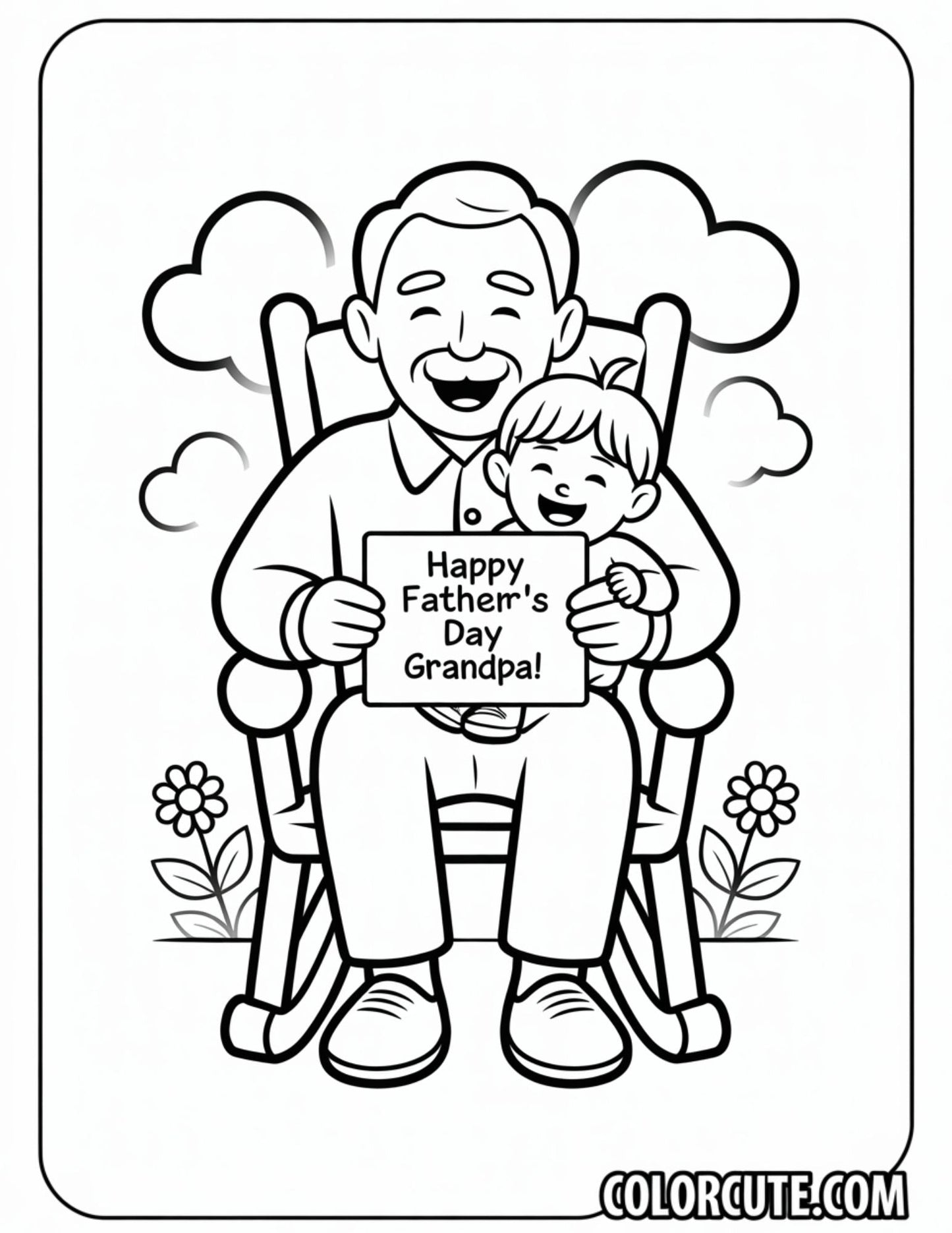 Grandpa Fathers Day Coloring Pages | Free PDF Printables