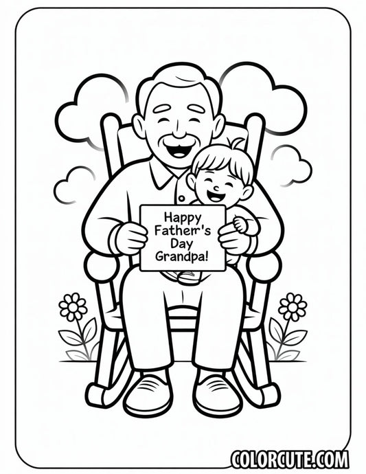 Grandpa Fathers Day Coloring Pages | Free PDF Printables