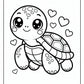 Kawaii Turtle Coloring Pages | Free PDF Printables