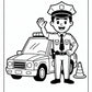 Police Officer Preschool Coloring Pages | Free PDF Printables