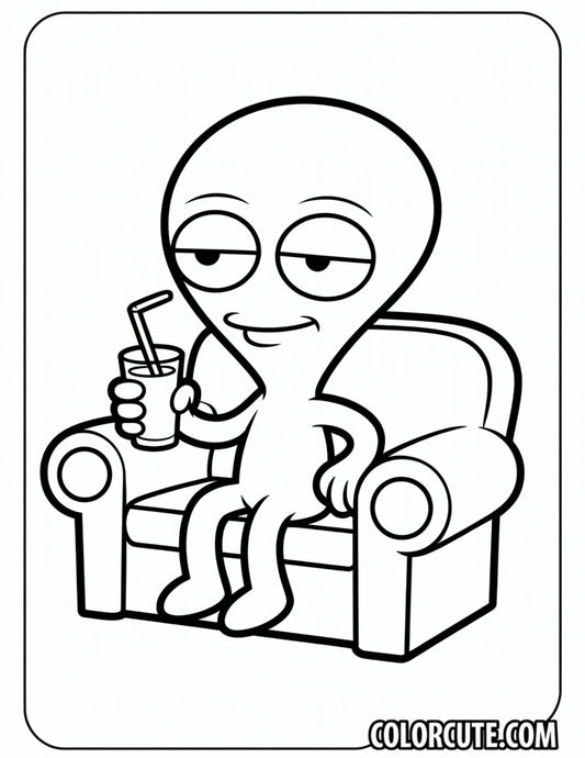 Roger Alien Coloring Pages Free PDF Printables