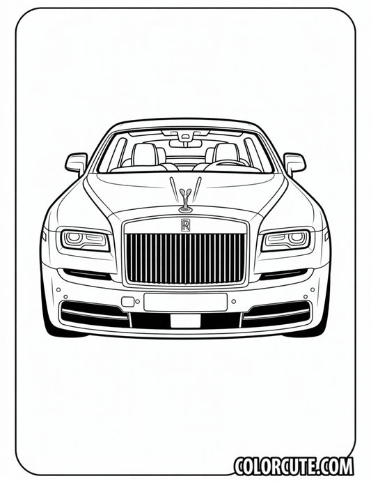 Rolls Royce Car Coloring Page | Free PDF Printables