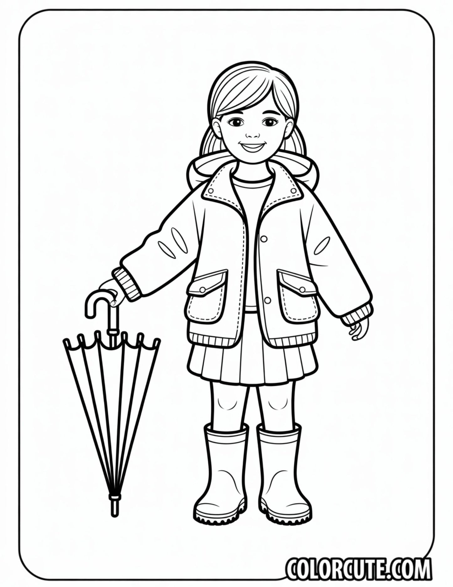 Spring Clothes Coloring Pages | Free PDF Printables