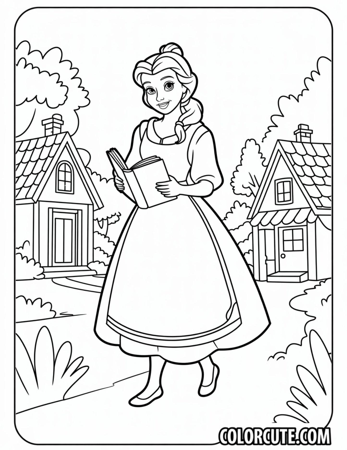 Village Belle Coloring Pages | Free PDF Printables