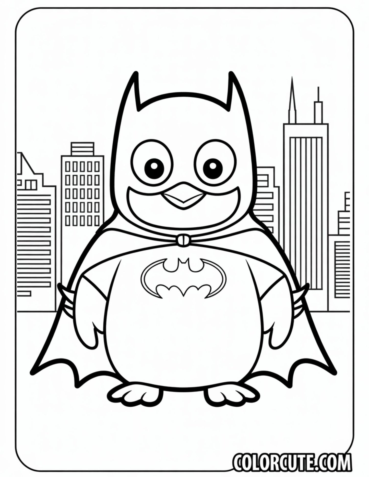 Batman Penguin Coloring Page | Free PDF Printables
