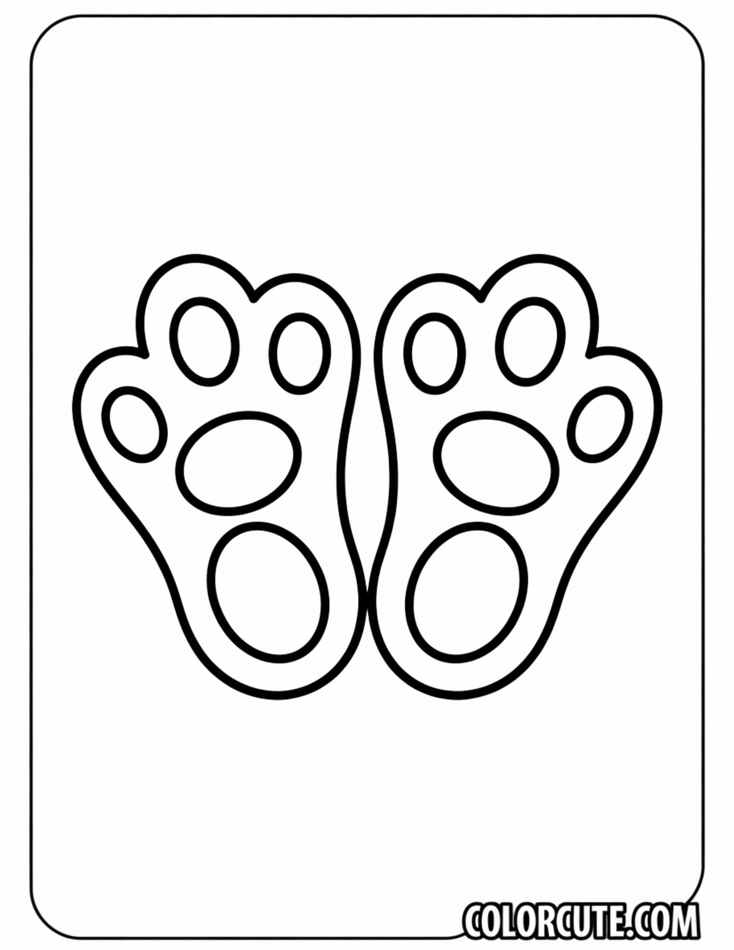 Bunny Feet Coloring Page – Free PDF Printables