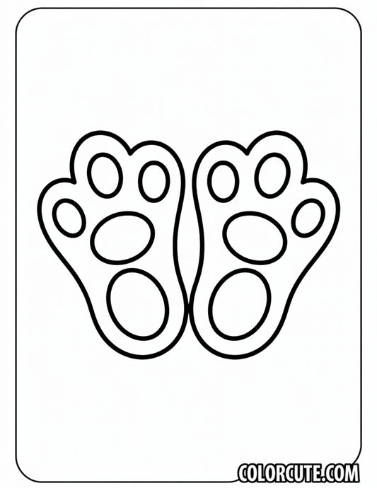 Bunny Feet Coloring Page – Free PDF Printables