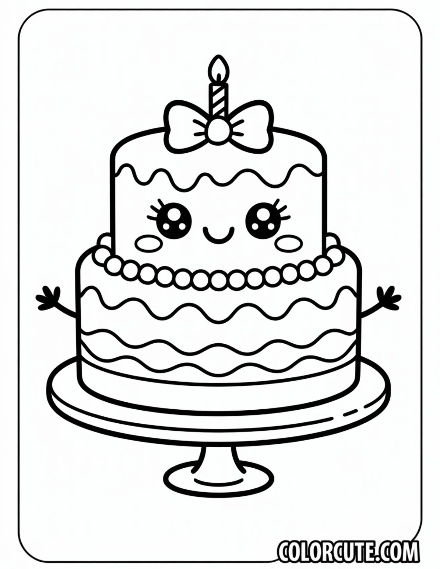 Cake Christmas Coloring Pages | Free PDF Printables