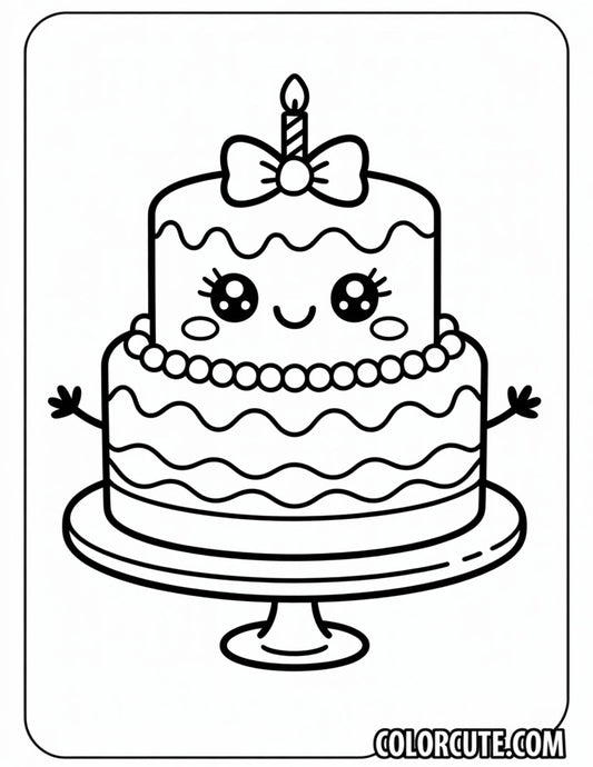 Cake Christmas Coloring Pages | Free PDF Printables