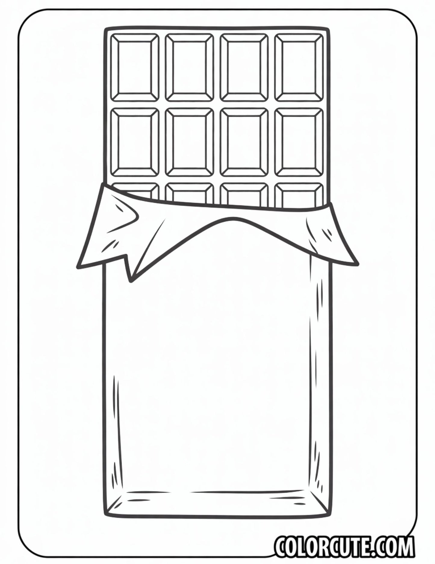 Chocolate Coloring Page | Free PDF Printables