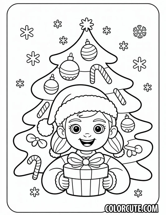 Christmas Raya Coloring Page | Free PDF Printables