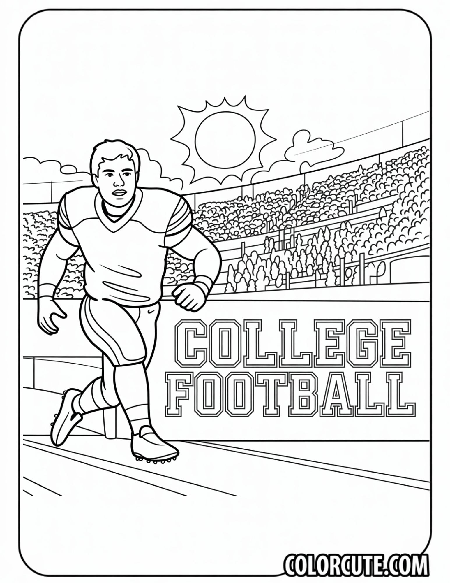 25+ Free Football Coloring Pages NFL Sports PDF Printables Color