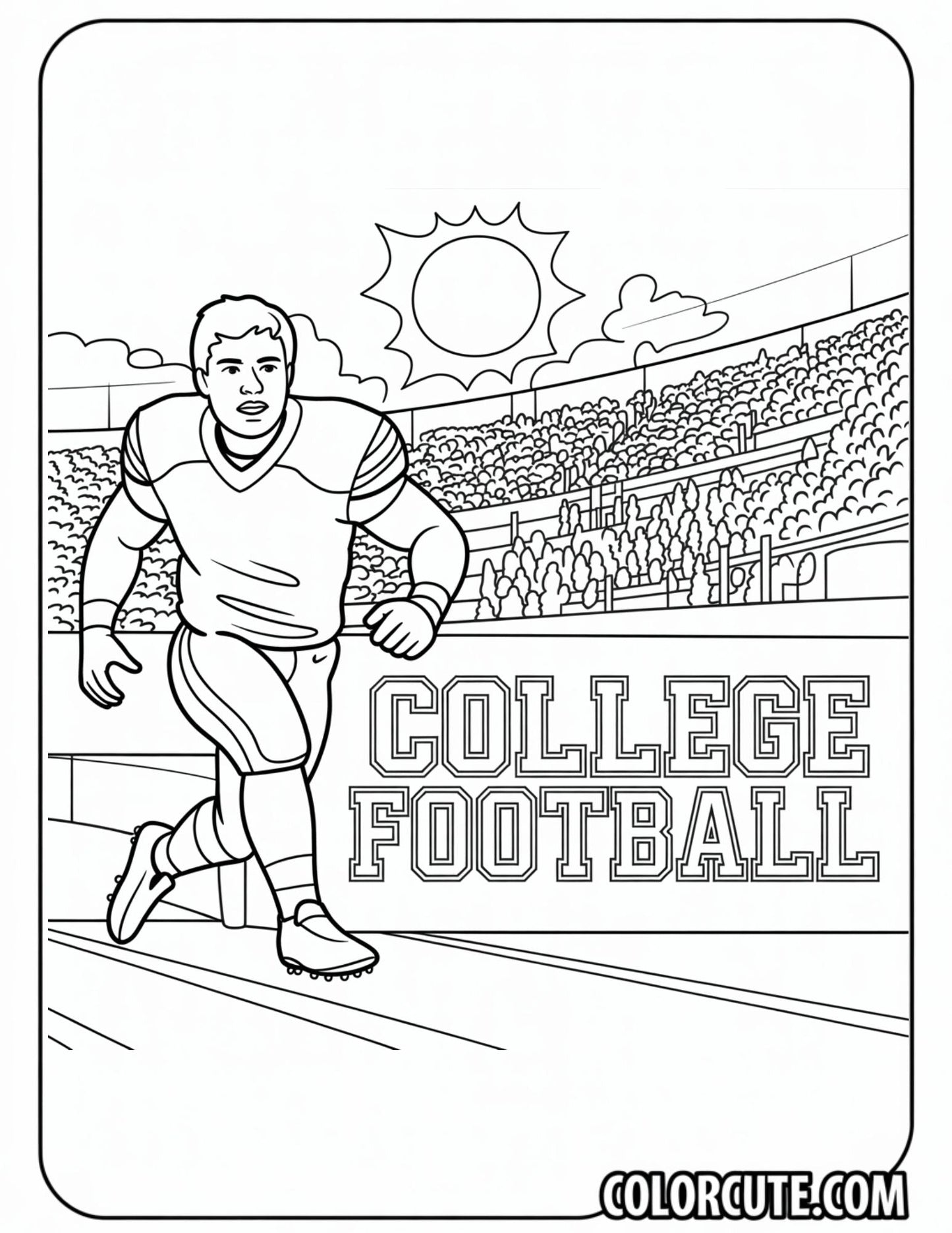College Football Coloring Pages | Free PDF Printables