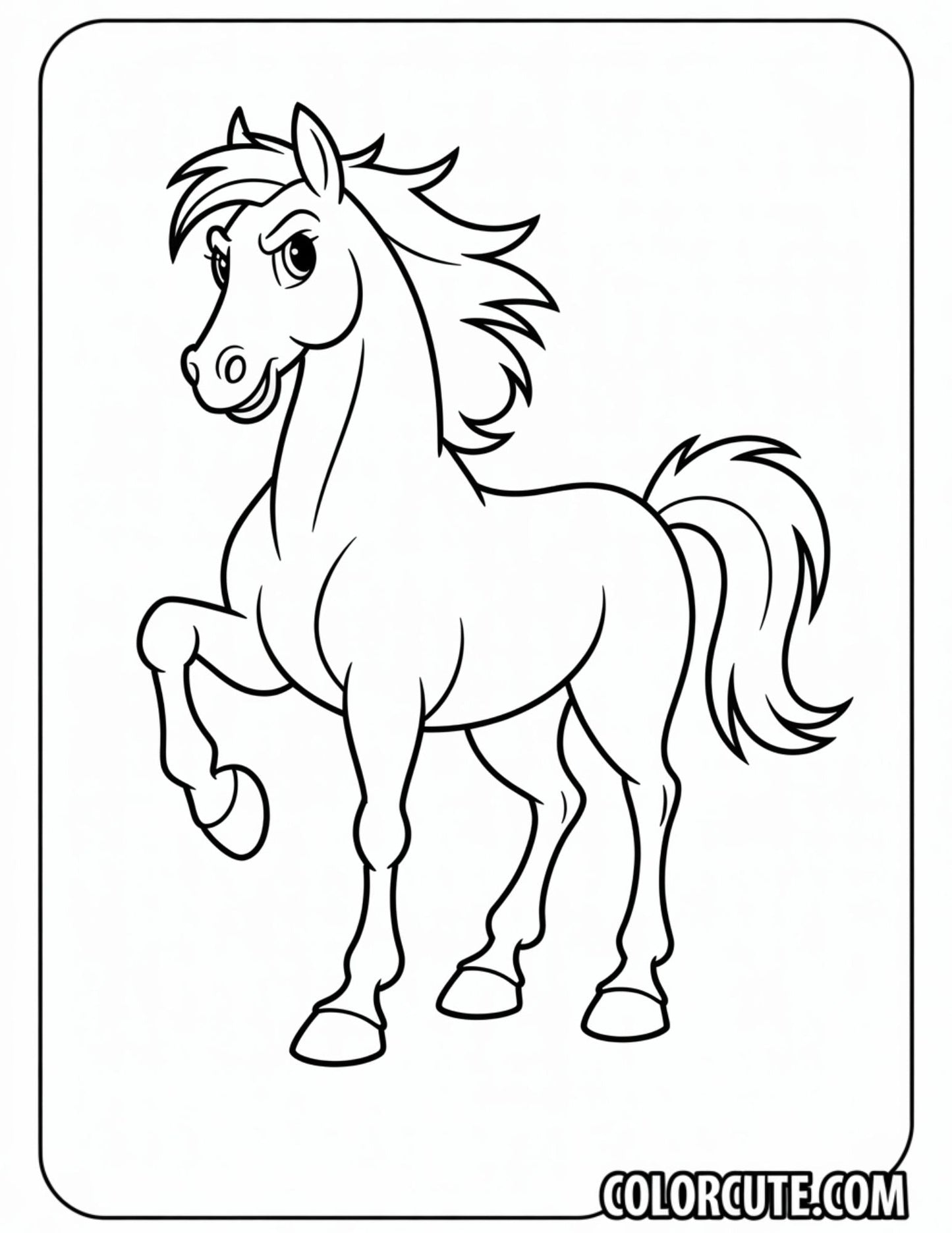 Easy Horse Coloring Pages | Free PDF Printables
