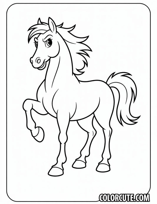 Easy Horse Coloring Pages | Free PDF Printables