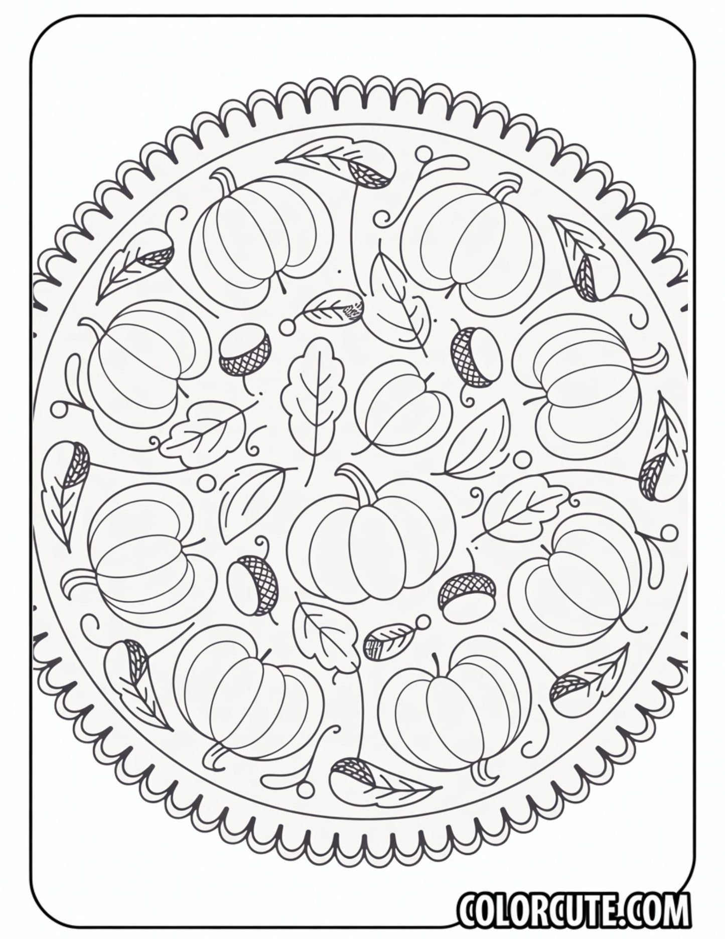 Fall Mandala Coloring Pages | Free PDF Printables