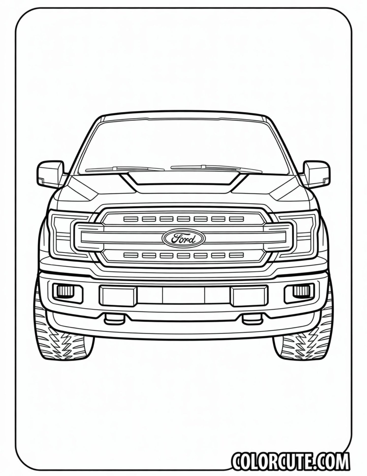 Ford Car Coloring Pages | Free PDF Printables