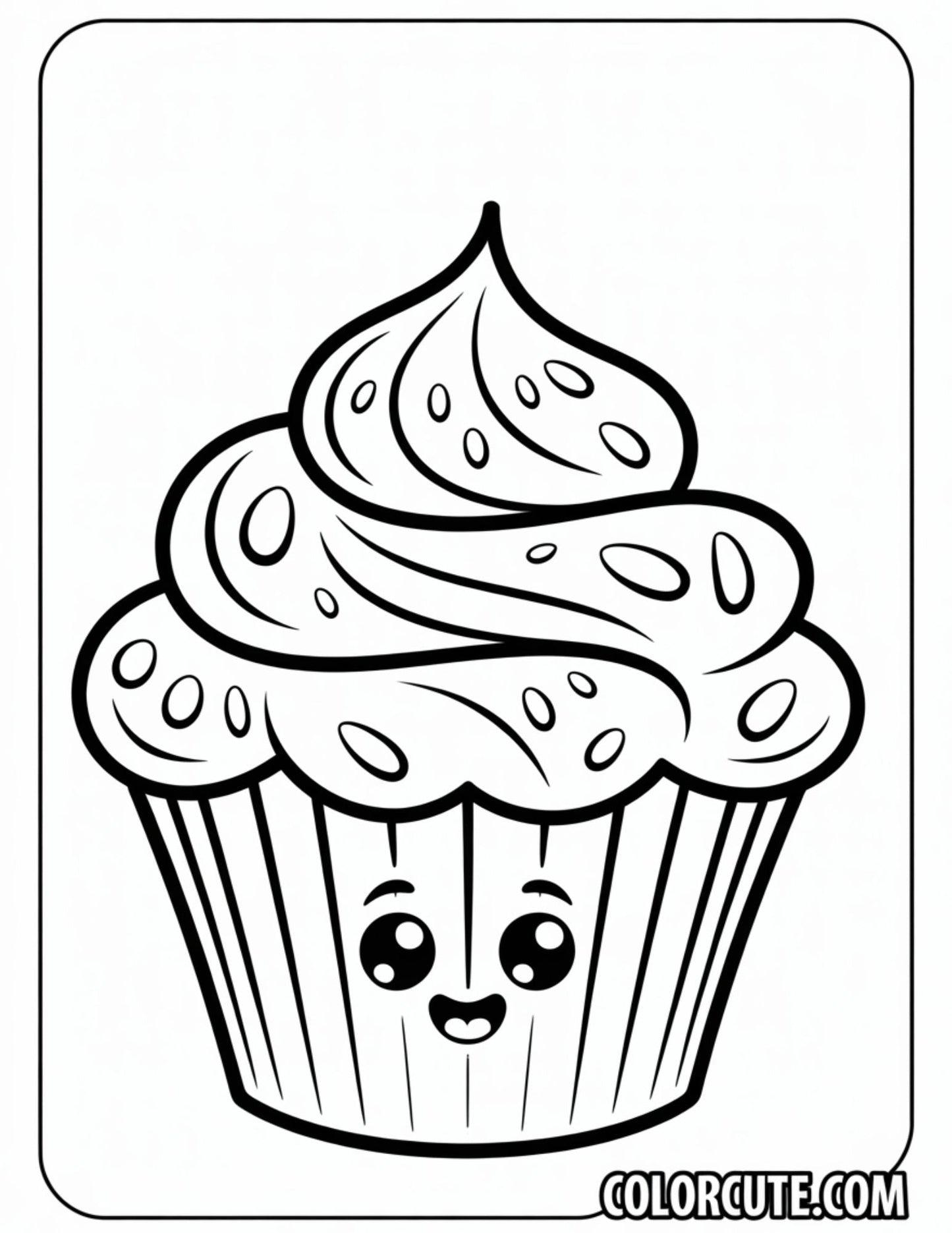 Fun Halloween Cupcake Coloring Pages | Free PDF Printables